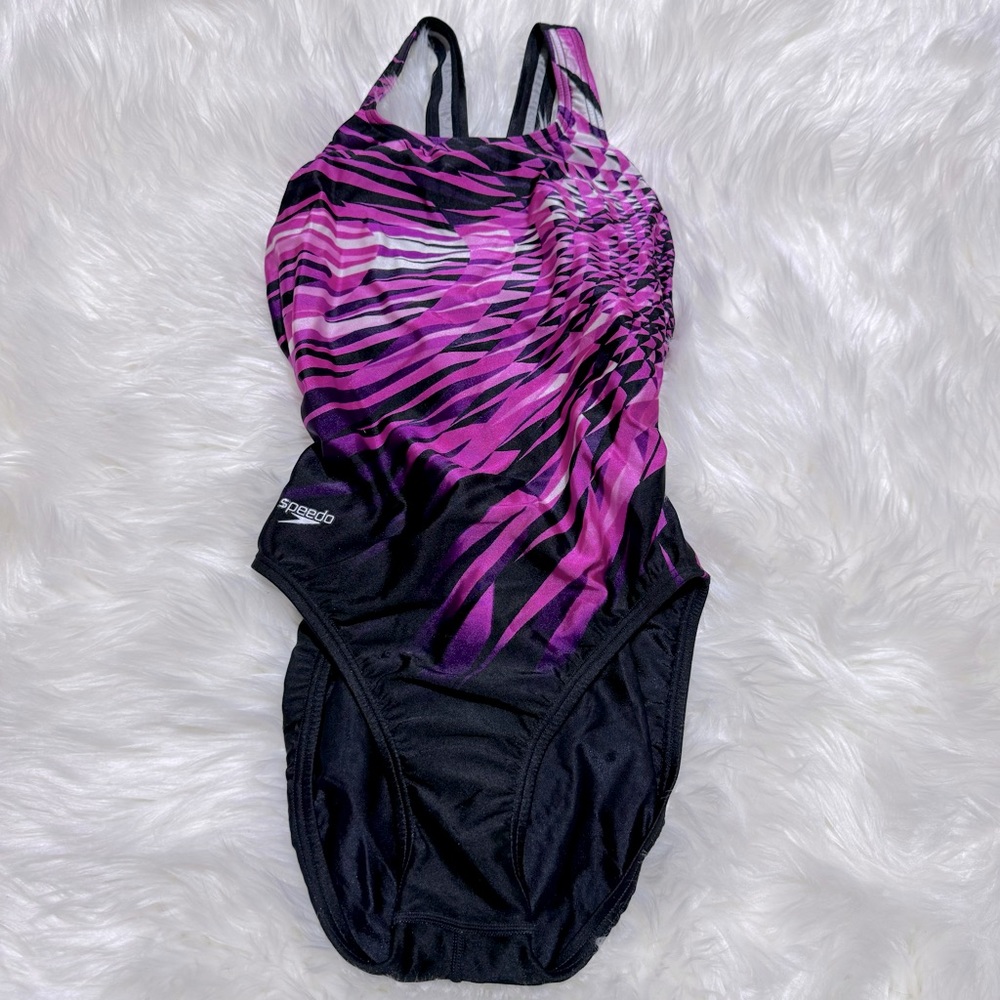 Speedo black/pink one piece swimsuit size 34